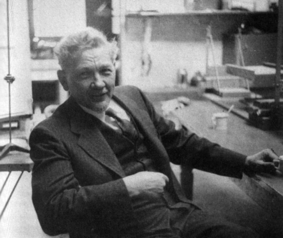 S.P. Timoshenko in the Engineering Mechanics Laboratory at Stanford University, 1939